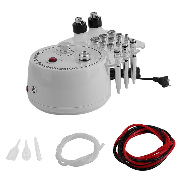 Mini Diamond Microdermabrasion Dermabrasion Facial Peel Vacuum Spray Machine Bon Vital Spa Pink Grapefruit Salt Scrub Label, 6.5 Oz